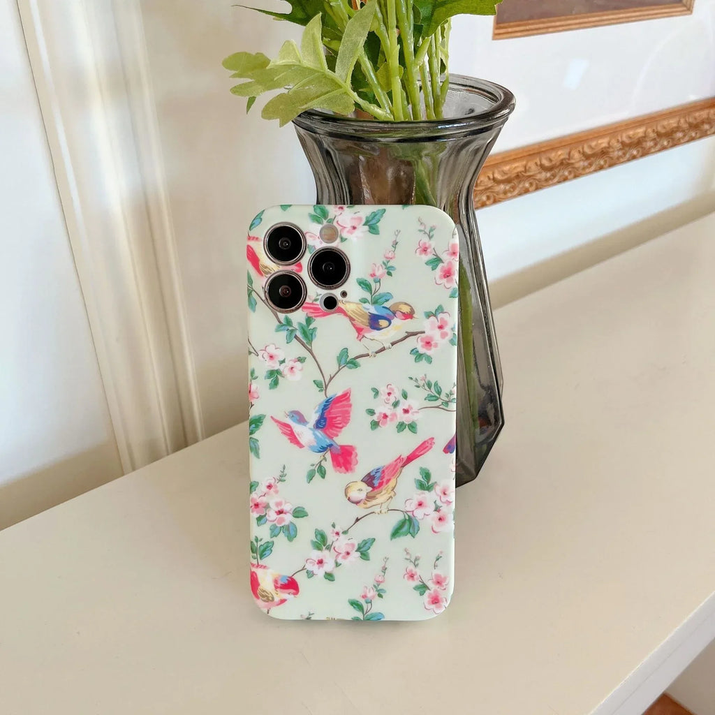 White Fragmented Flower iPhone Case - Viexta