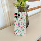 White Fragmented Flower iPhone Case - Viexta