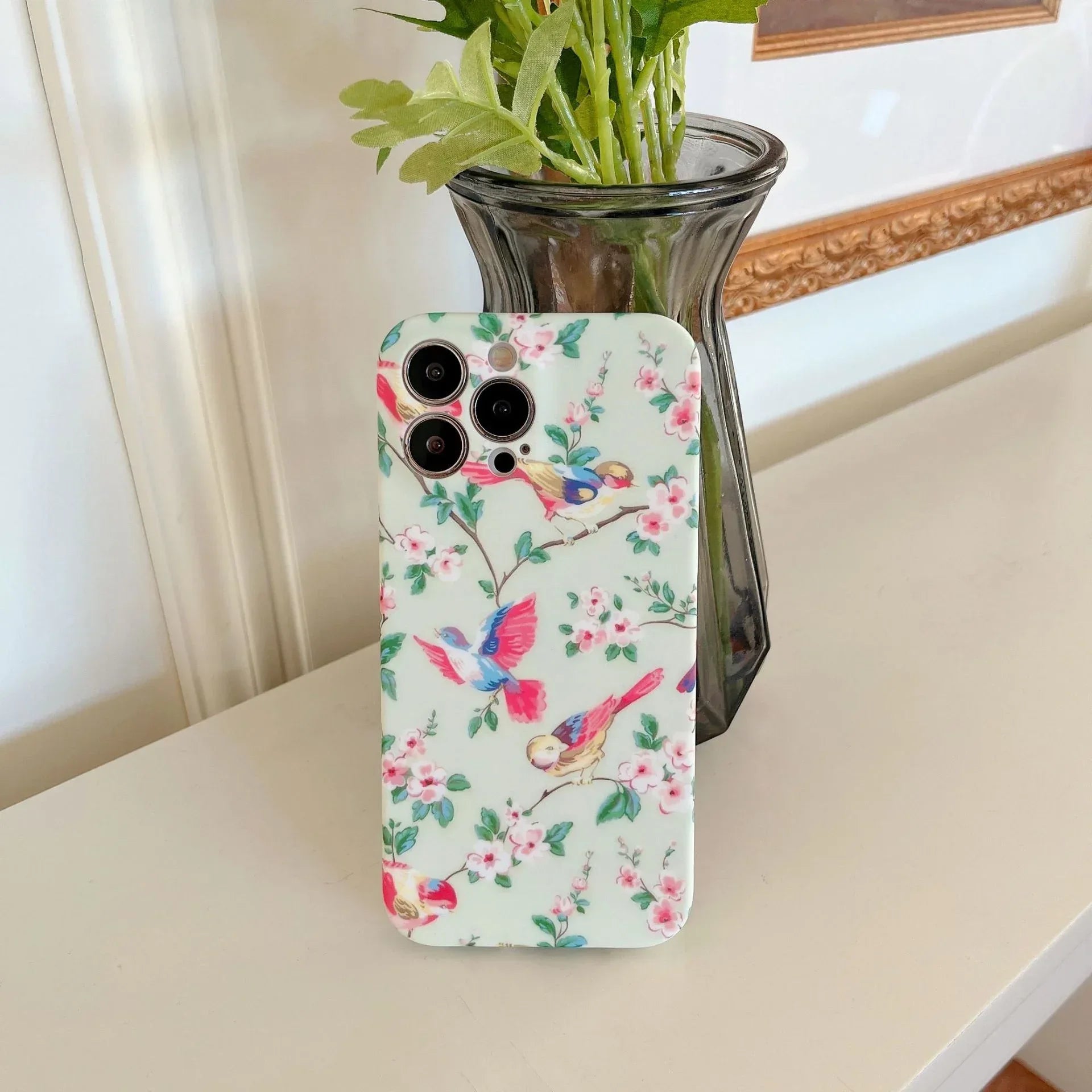 White Fragmented Flower iPhone Case - Viexta