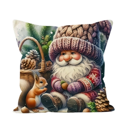 Living Room Sofa Decoration Christmas Cartoon Pillow Cover