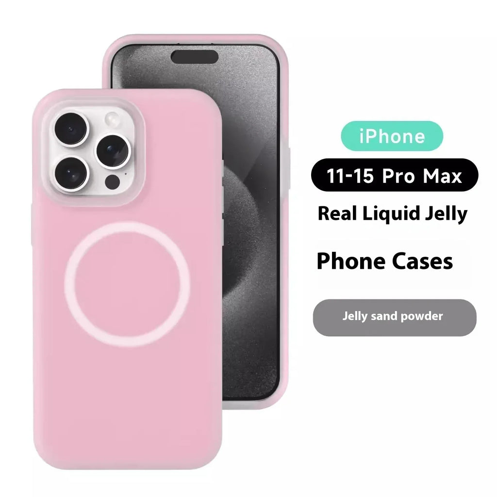 Jelly Magnetic Liquid Silicone iPhone Case - Viexta