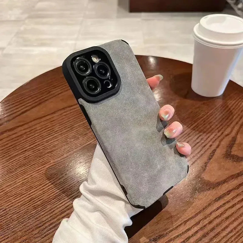 Korean Style Suede Drop-resistant iPhone Case - Viexta