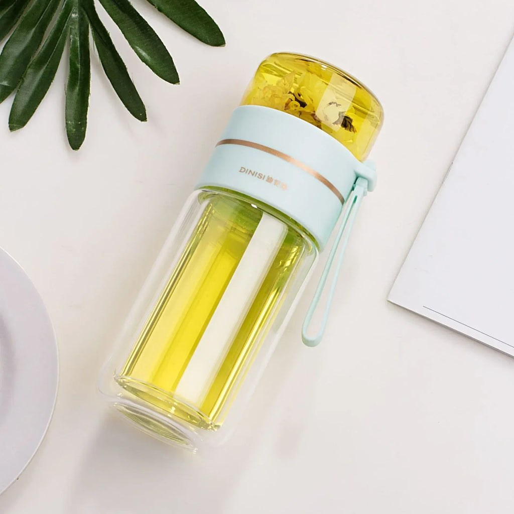 Glass Water Bottle With Tea Infuser Filter Tea Separation - Viexta