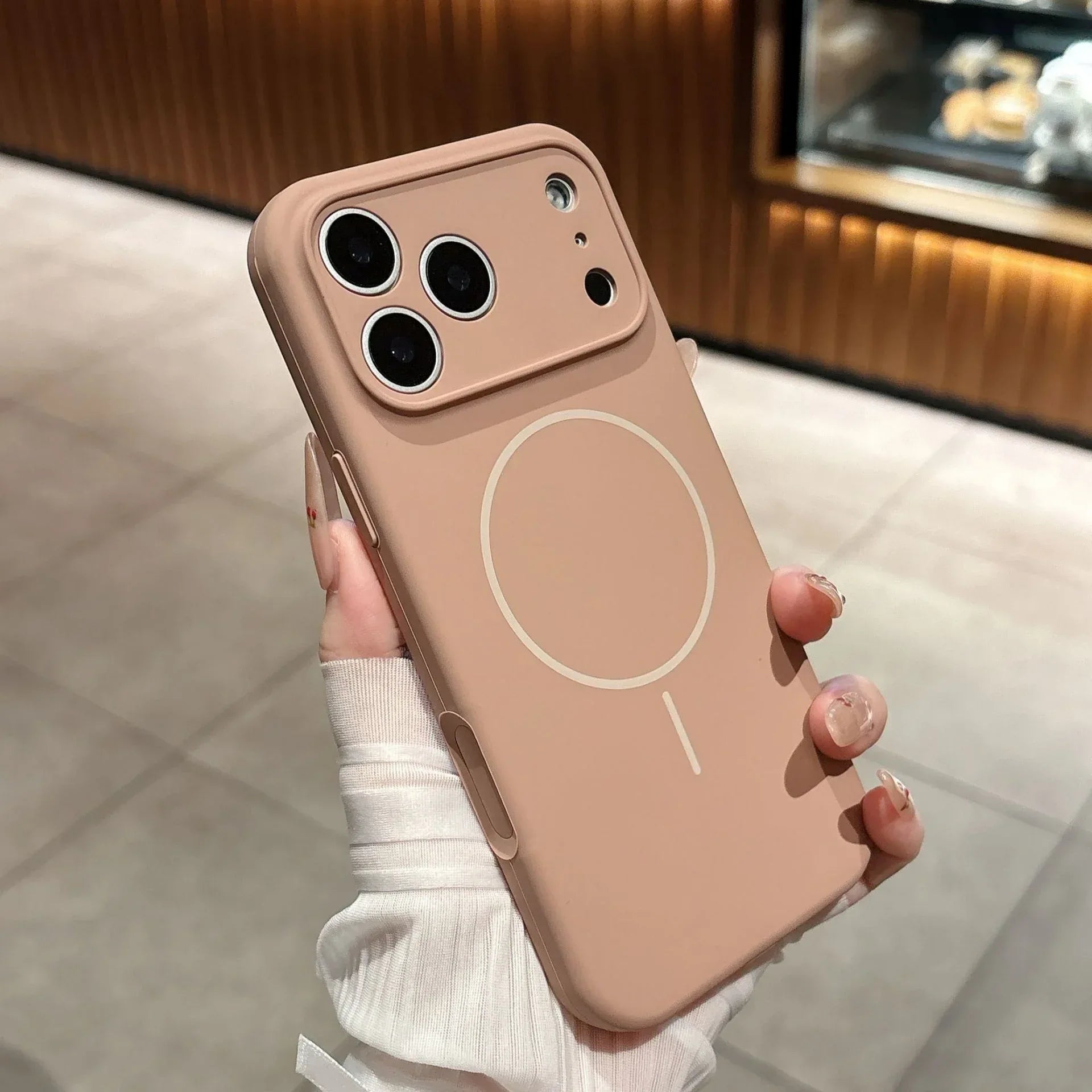 Fine Circle Magnetic iPhone Case Liquid Silicone - Viexta