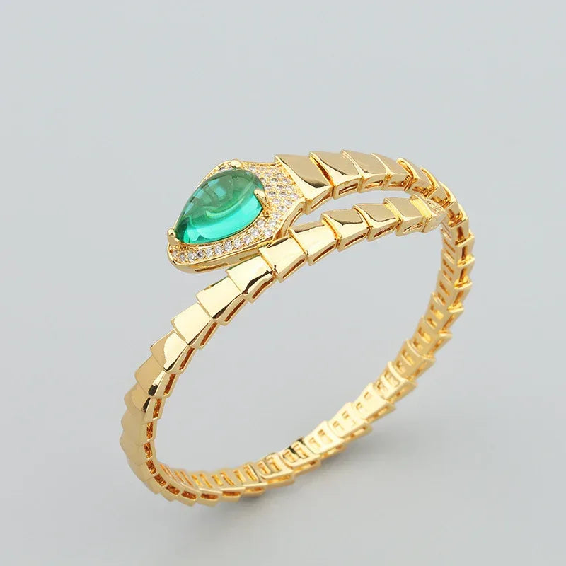 Spring Type Snake Bone Bracelet Ring Suit - Viexta