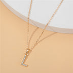 18k 26 Golden English Letter Pendant Clavicle Chain