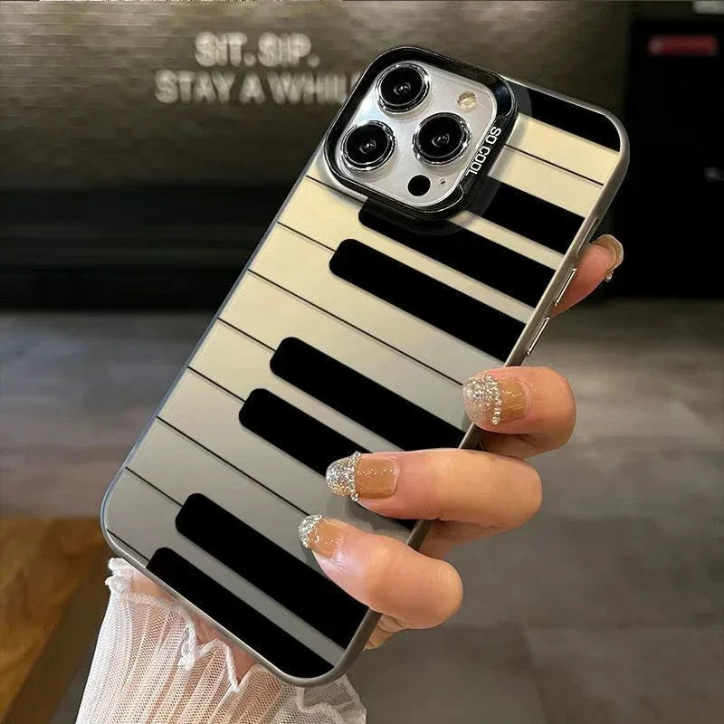 Black And White Piano Key-themed iPhone Case