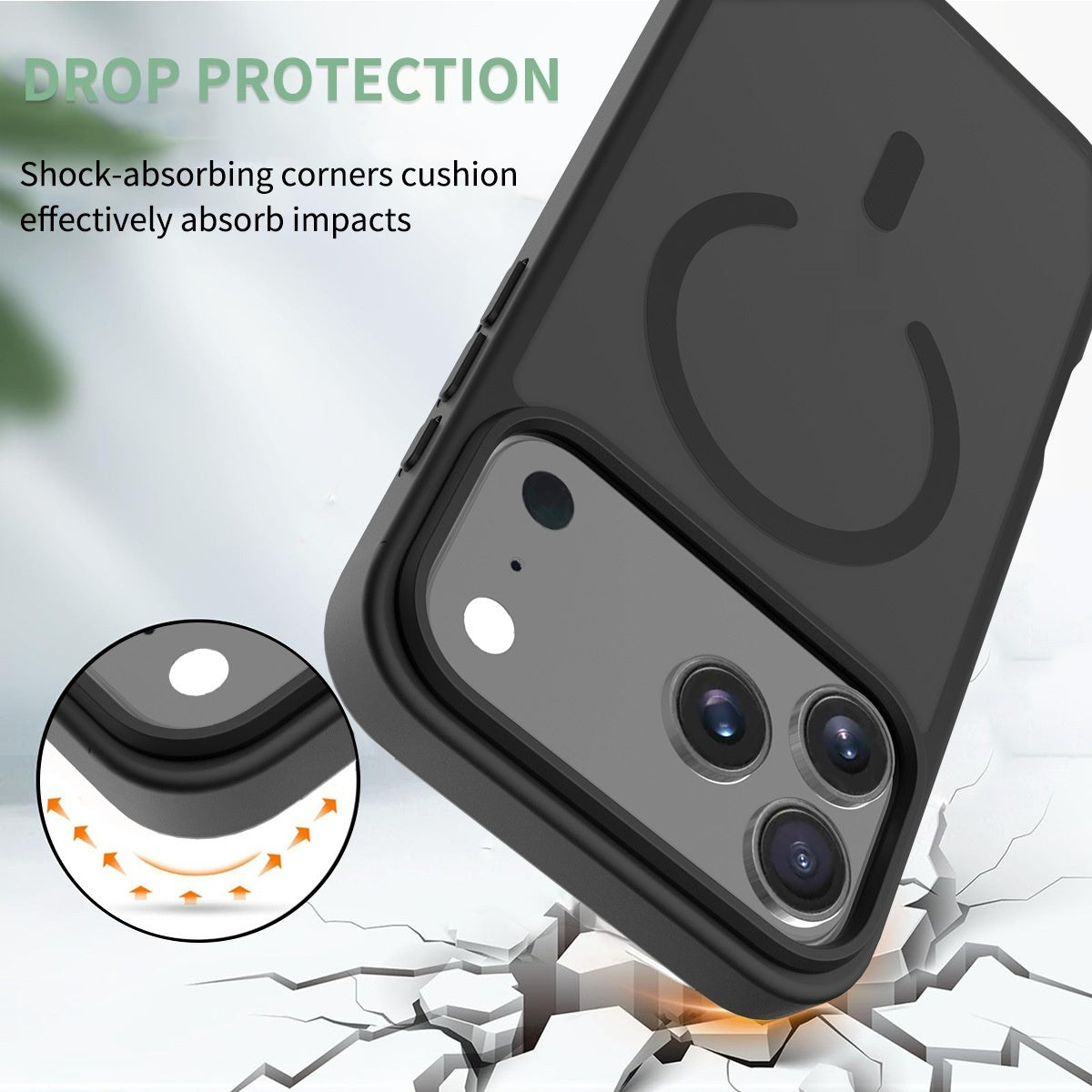 Frosted Skin Feeling Two-in-one Anti-drop iPhone Shell