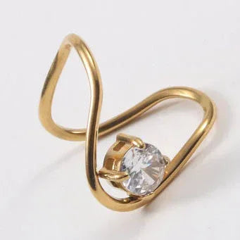 Titanium Steel Plated 18K Gold Ring - Viexta