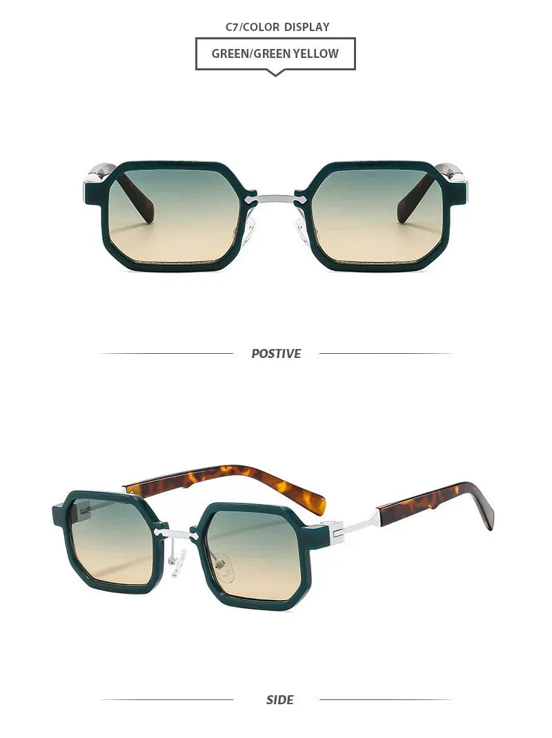 Hip Hop Small Square Box Exquisite Sun Glasses - Viexta