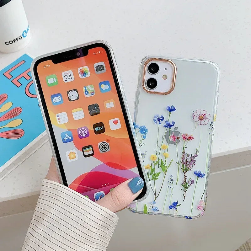 Fresh Flowers And Grass iPhone Case - Viexta
