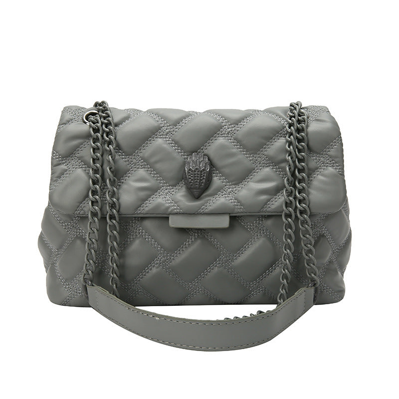 Plaid Embossed Chain Bag