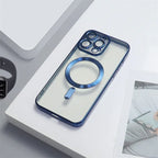 Electroplating CD Pattern Magnetic Suction Lens Protector iPhone case - Viexta