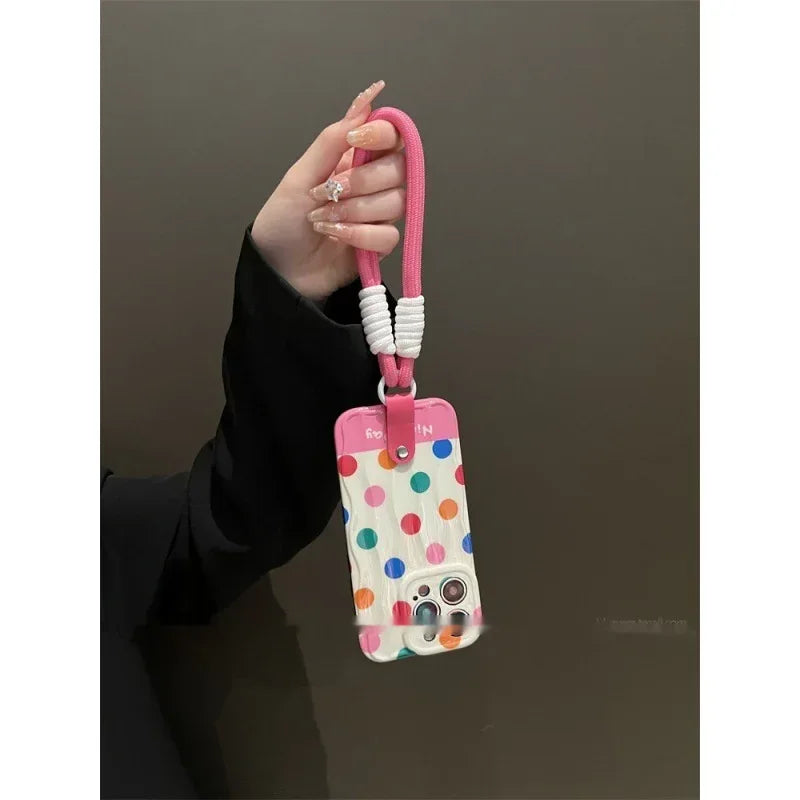 Polka Dot Bookbag iPhone Case - Viexta