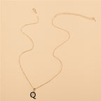18k 26 Golden English Letter Pendant Clavicle Chain