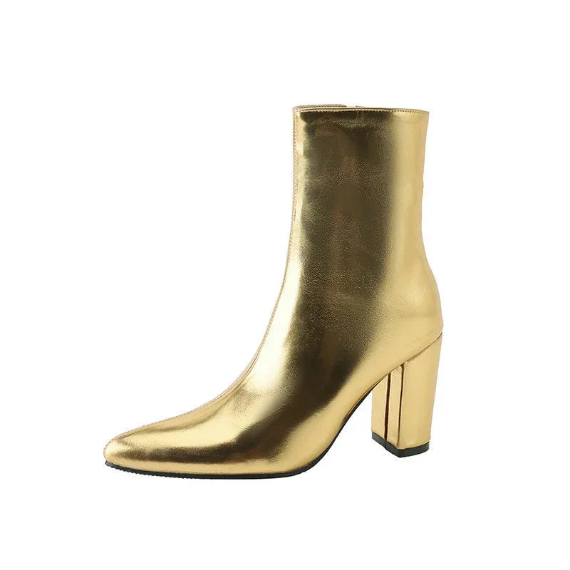 High Heel Zipper Boots - Viexta