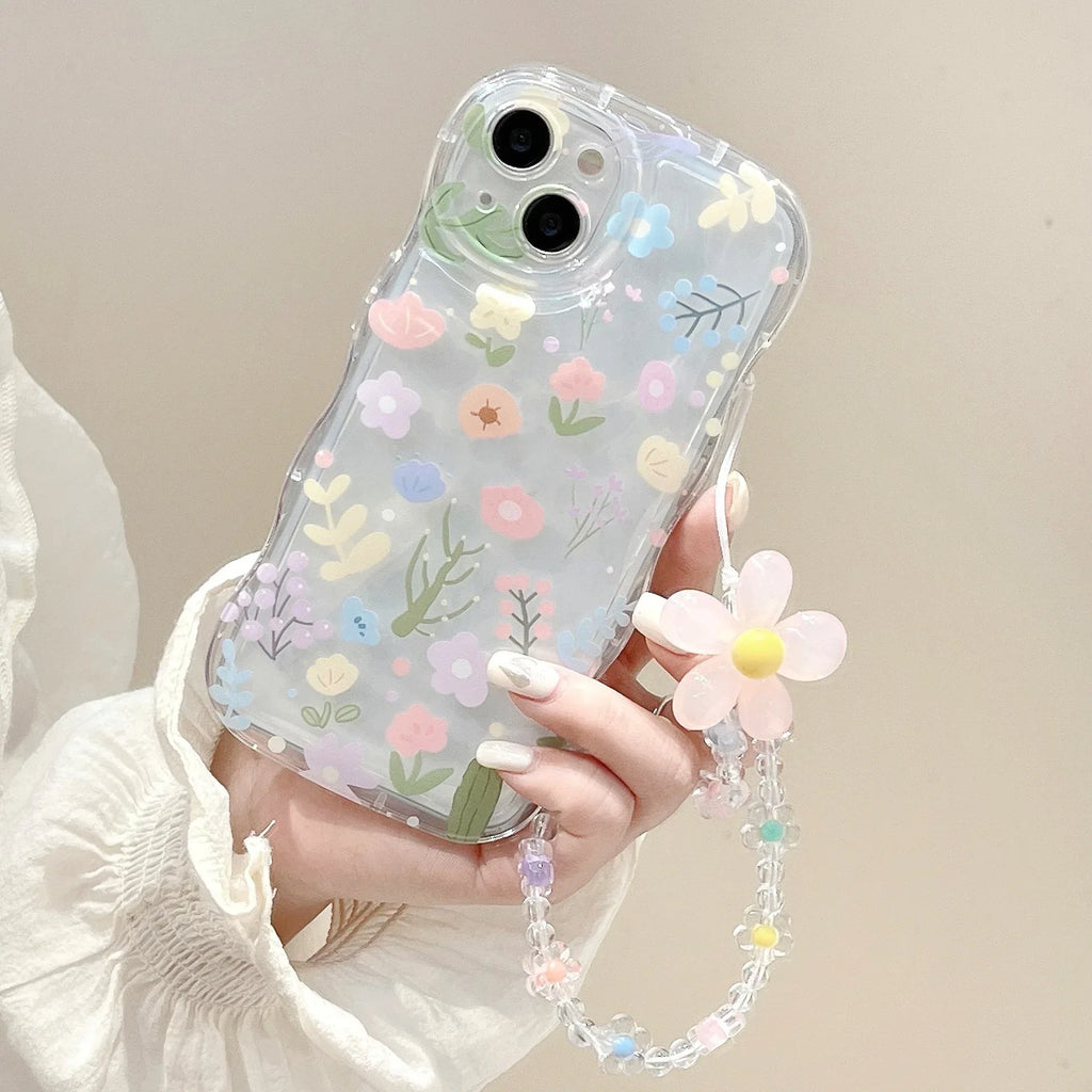 Wavy Bubble Phone Case with Charm - Viexta