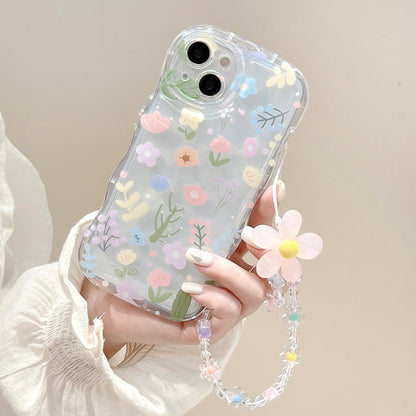 Wavy Bubble Phone Case with Charm