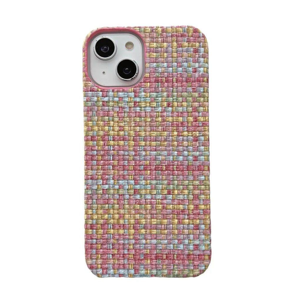 Woven Plaid Mobile iPhone Case - Viexta
