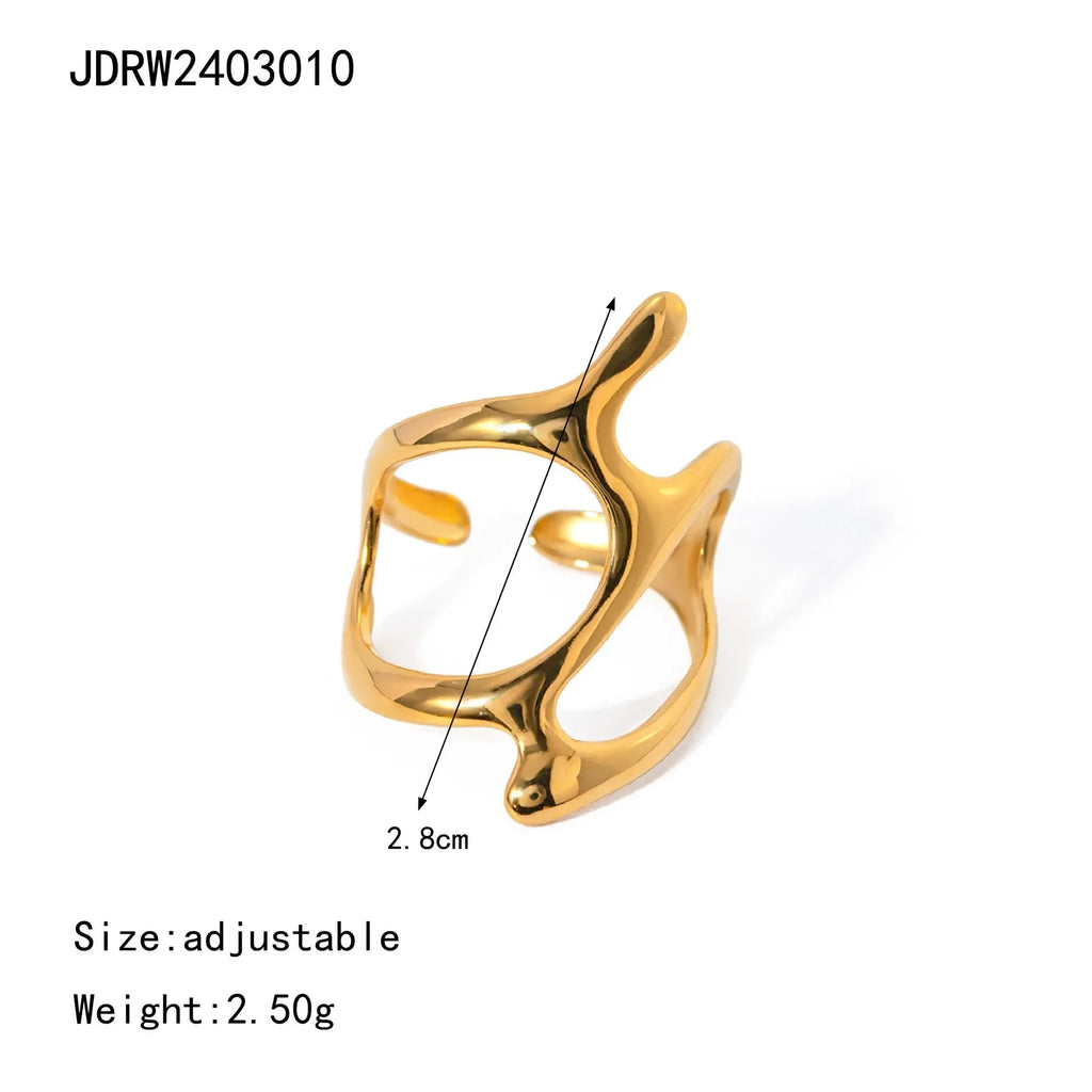 stainless-steel-gold-ring-bracelet - Viexta