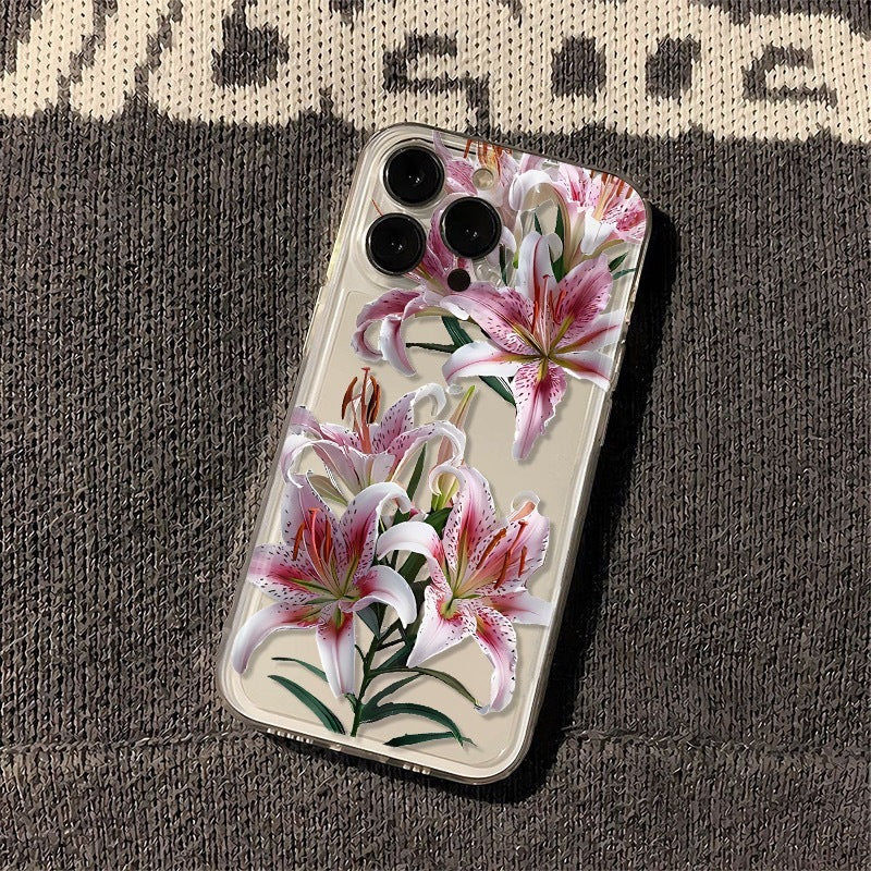 Versatile Flower Transparent TPU iPhone Case