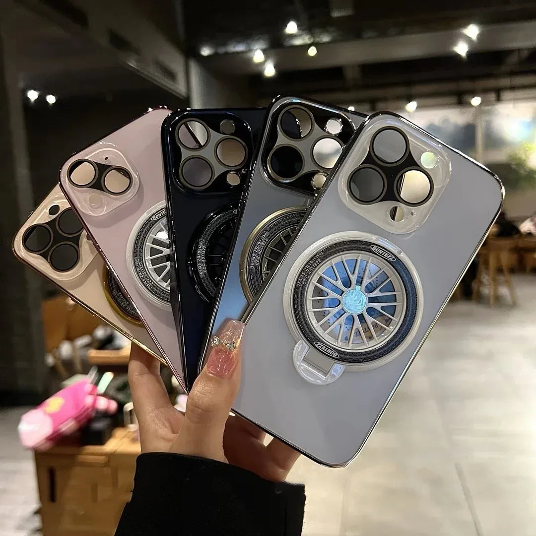 Frosted Rotating Gyro Magnetic iPhone Case - Viexta