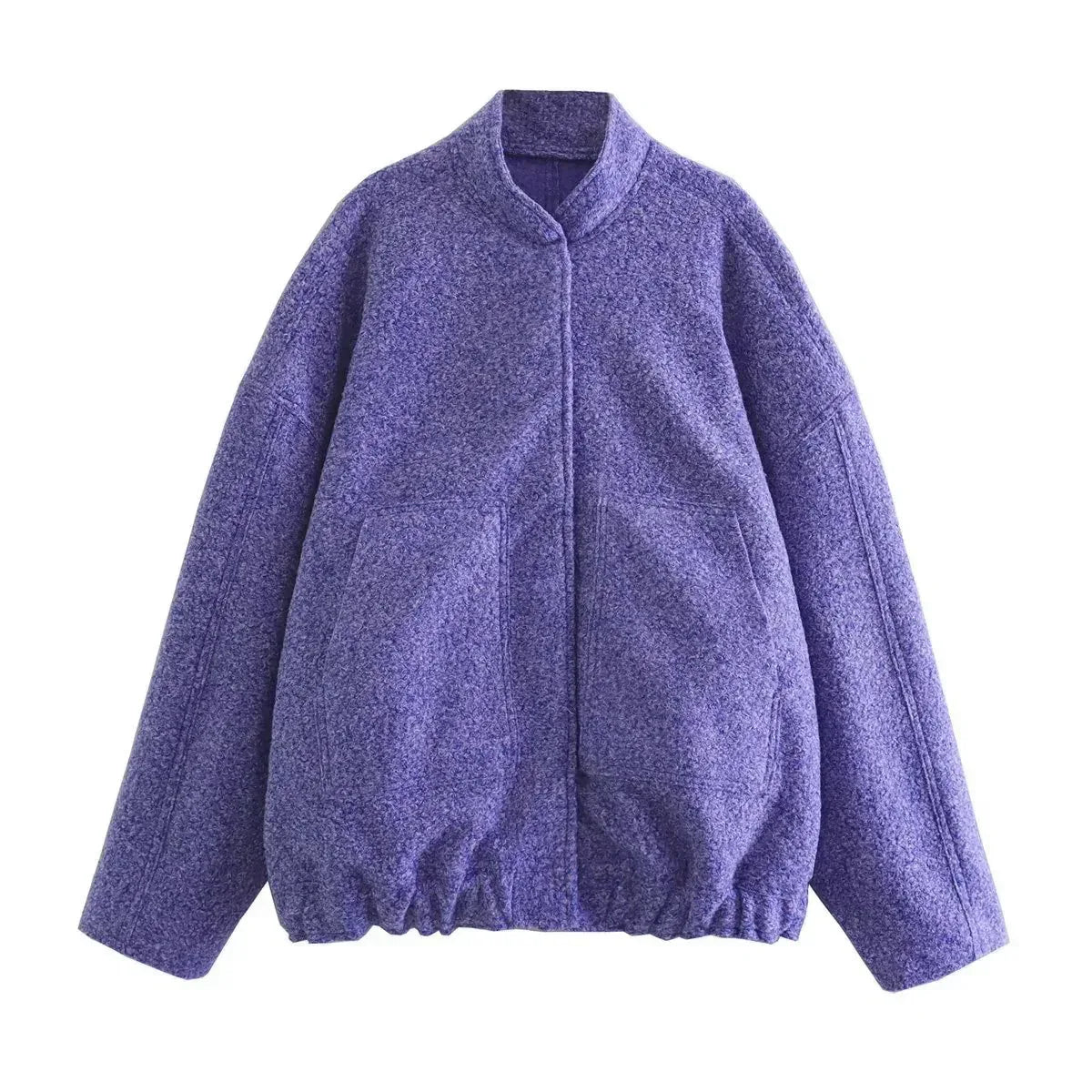 Loose Casual Street Stand Collar Pilot Buckle Jacket - Viexta