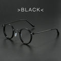 vintage-round-frame-glasses-frame-anti-blue-ray-plain-glasses - Viexta