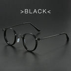vintage-round-frame-glasses-frame-anti-blue-ray-plain-glasses - Viexta