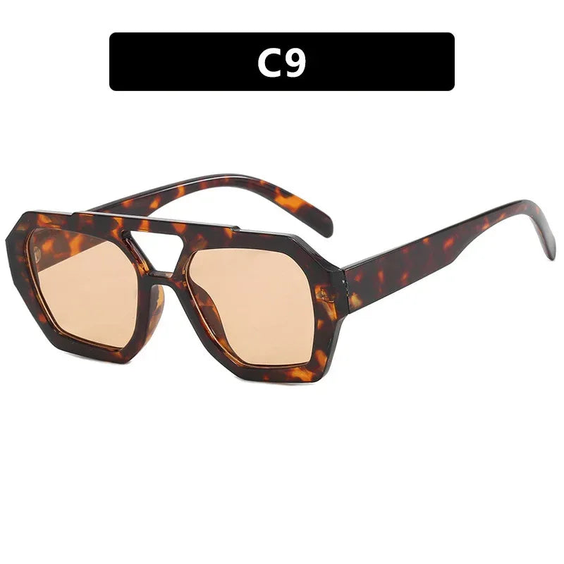 Ins Big Frame Leopard Sunglasses - Viexta