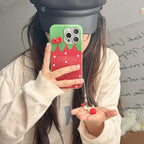 Red Strawberry Silicone Anti Drop iPhone Case - Viexta