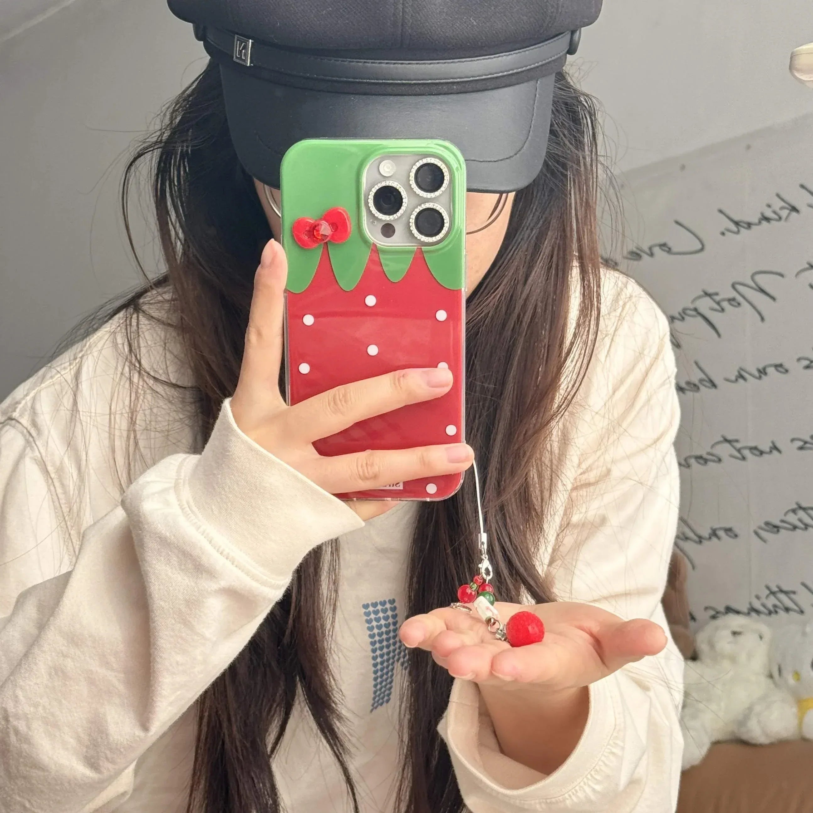 Red Strawberry Silicone Anti Drop iPhone Case - Viexta