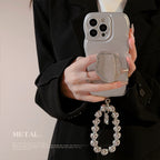 Niche Metal Silver Bracelet Electroplating Bracket iPhone Case