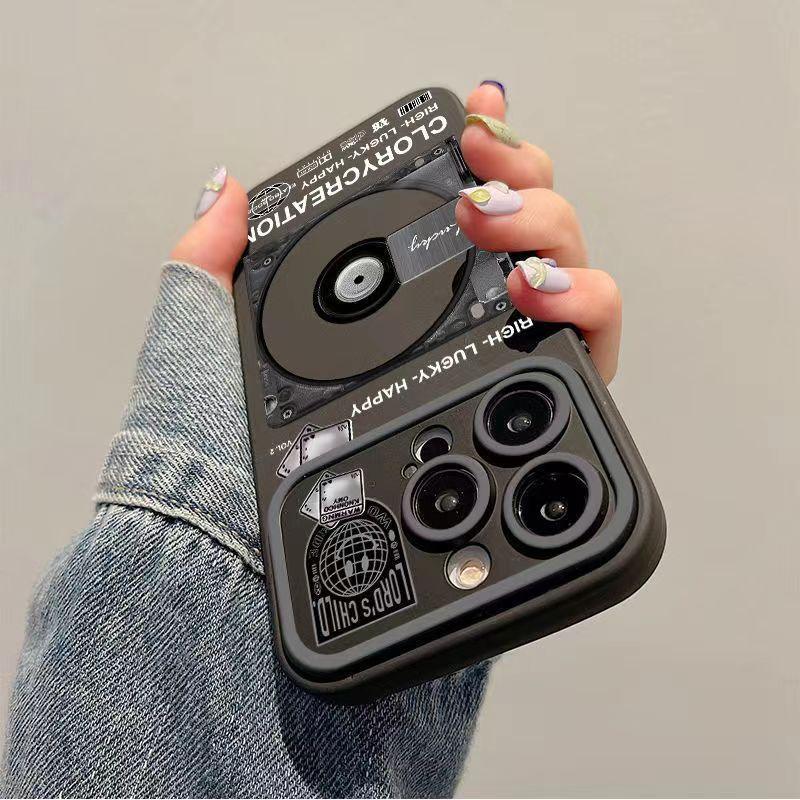 cd-record-large-window-silicone-iphone-case - Viexta