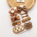 Korean Milk Tea Color Plush Hairpin