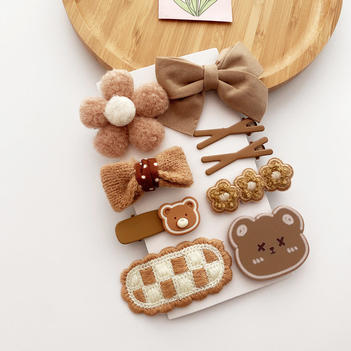 Korean Milk Tea Color Plush Hairpin