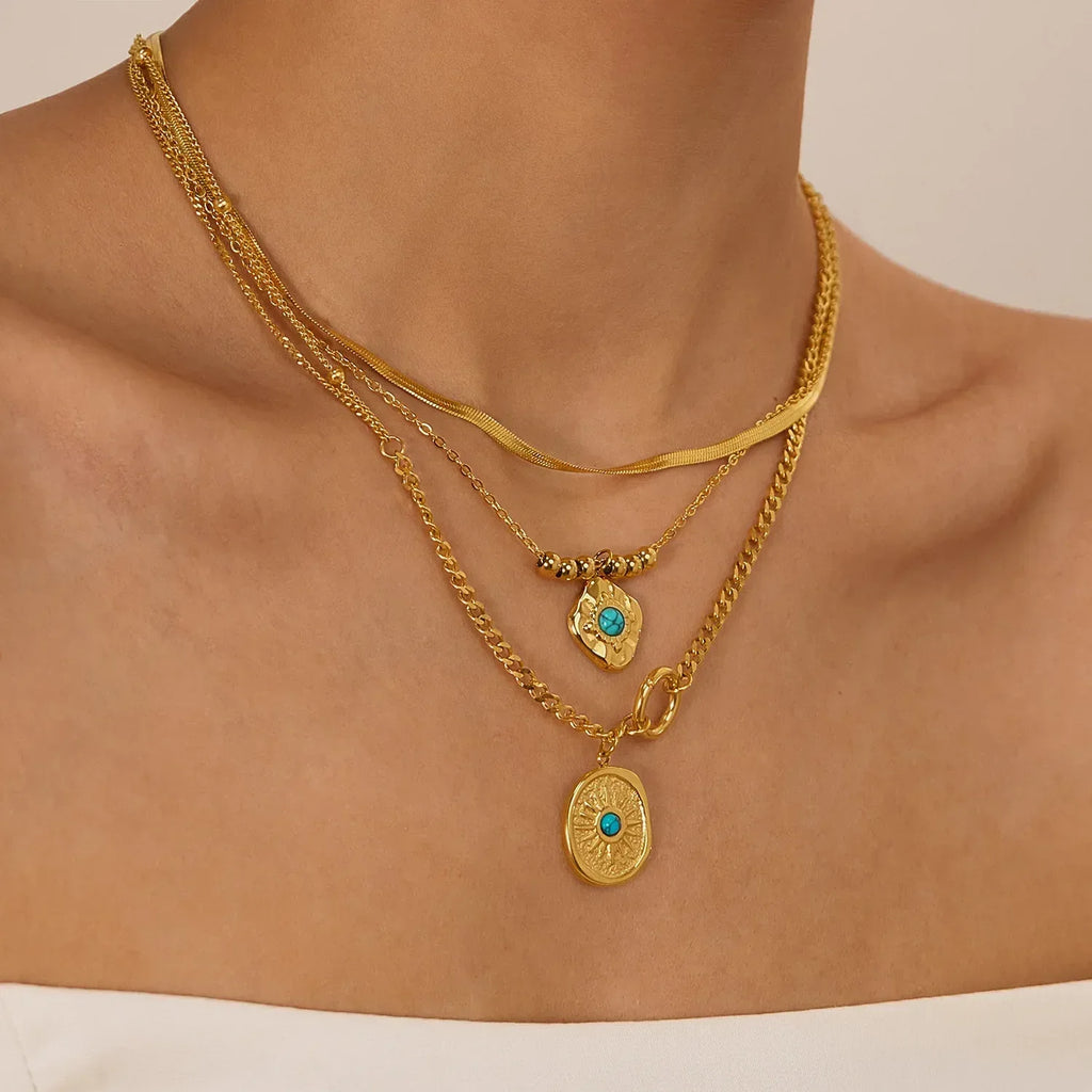 Retro Stainless Steel Pendant Necklace - Viexta
