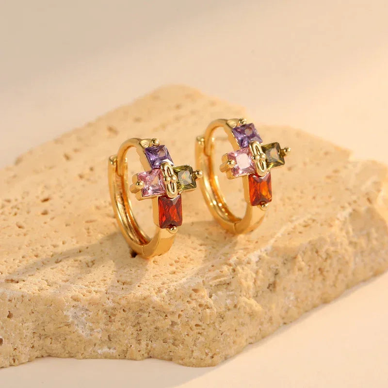 Zircon !8k Stud Earrings - Viexta