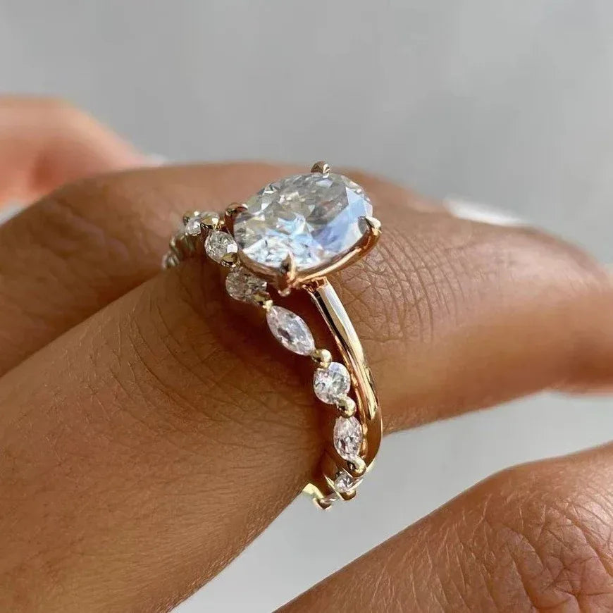 Simulation Moissanite Diamond Ring - Viexta