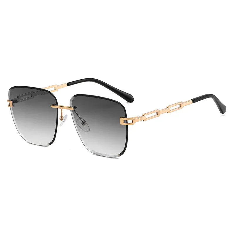 Frameless Trimming Square Sunglasses - Viexta