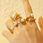 High-End Pearl And Zircon Ring