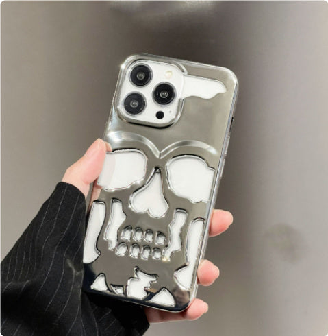 Luxury Plating 3D Skull iPhone Case