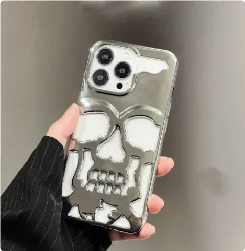 Luxury Plating 3D Skull iPhone Case - Viexta