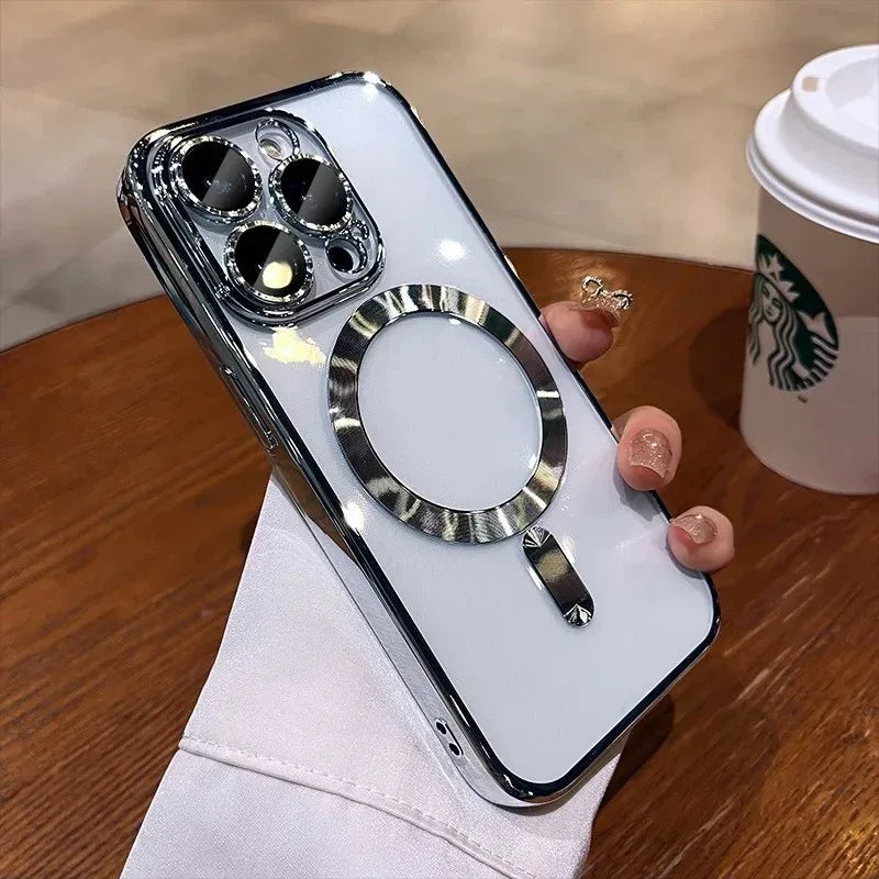 Magnetic Transparent iPhone case With Lens Protector - Viexta