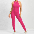 Zippered Yoga Fitness Jumpsuit Shapewear