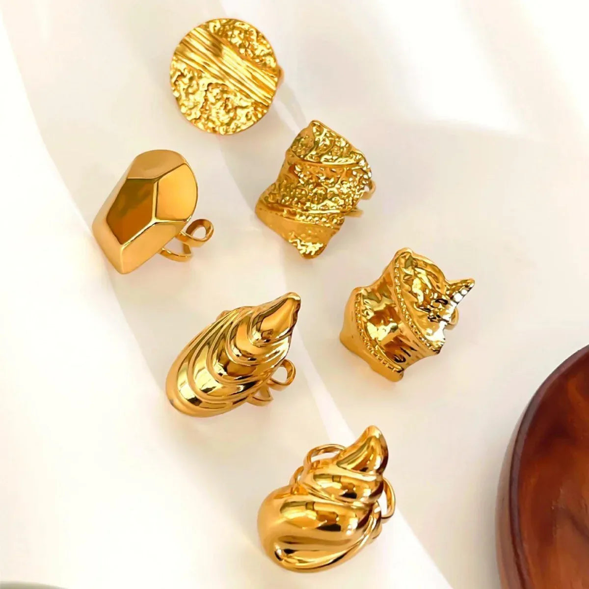 RETRO Geometric Irregular Opening Women's Ring - Viexta
