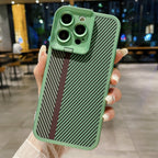 Carbon Fiber Magnetic Lens Bracket iPhone Case