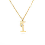 Rose English Alphabet Pendant Necklace - Viexta