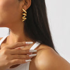 Spiral Personalized Earrings - Viexta