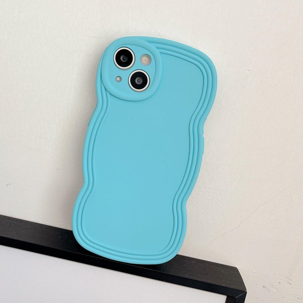 Liquid Solid Color Wavy Edge iPhone Case - Viexta